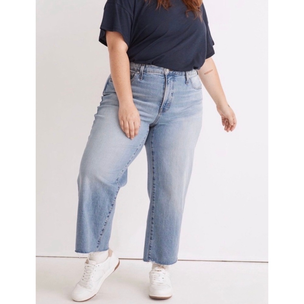 Madewell The Perfect Vintage Wide Leg Crop Denim 18W High Rise